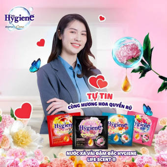 Gói Nước Xả Vải Hygiene Thái Lan 20ml/Gói Giặt Xả Quần Áo Siêu Đậm Đặc Làm Mềm Vải Lưu Hương Bền Lâu!