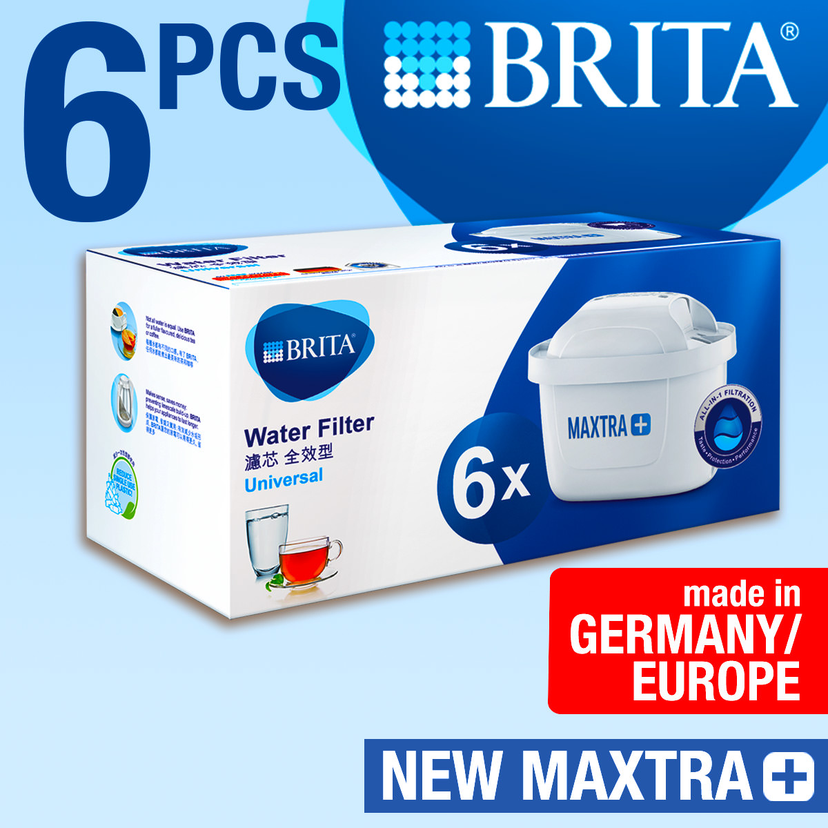 Brita MAXTRA + Micro of | in Made boxes Flow pcs 12 6), Lazada (2 Cartridges Germany Singapore