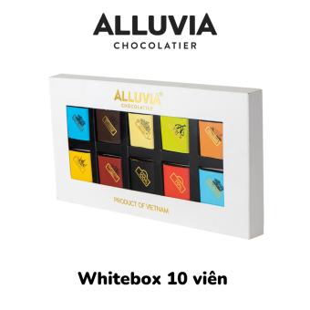 Hộp quà tặng socola đen nguyên chất và socola sữa 10 viên Landmark Địa Danh Việt Nam Alluvia Chocolate