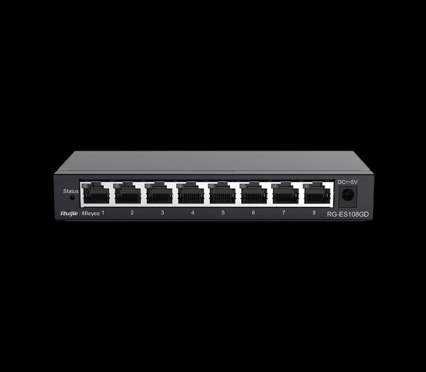 Switch chia mạng Ruijie RG-ES108GD 8 cổng 1000, 8port (chính hãng 3 năm)