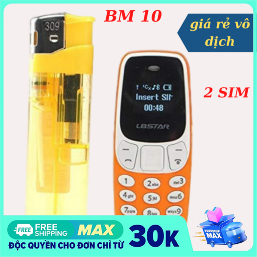 Điện thoại mini  siêu nhỏ  bm10 2 sim siêu dễ thương