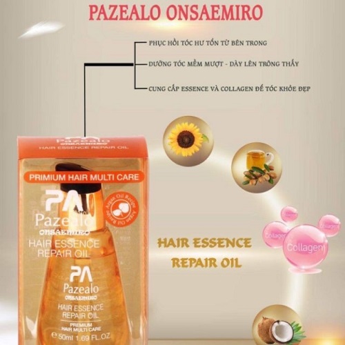 Pazealo tinh chất essence phục hồi tóc hư tổn