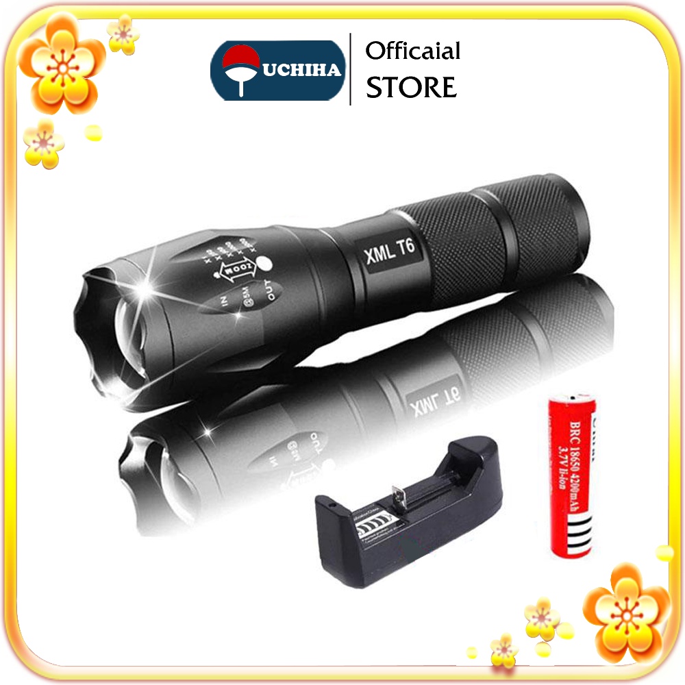 Đèn Pin Siêu Sáng Xml T6 Chiếu Xa Chính Hãng Ultrafire Chống Nước Tuyệt Đối