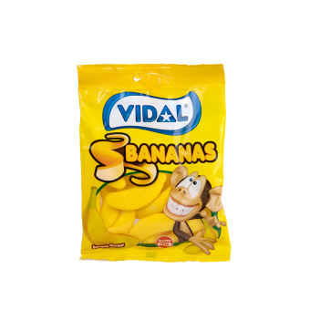 Gói kẹo dẻo trái cây hình quả chuối dễ thương Vidal Tây Ban Nha 80g