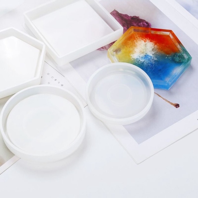 Khuôn Silicone Đúc Keo Epoxy Resin Làm Lót Ly Hình Lục Giác Trang Trí DIY Resin Handmade - Trường Th