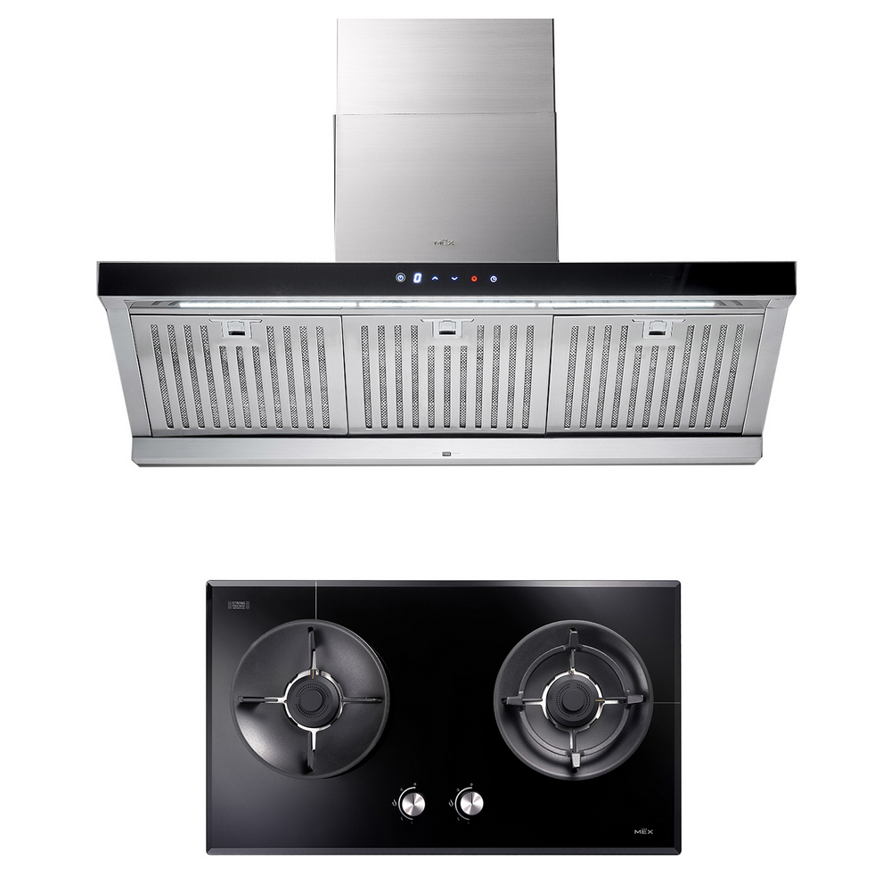 (MEX) เตาฝัง+เครื่องดูดควัน MEX V7812MHR+K635BFX90 ราคา 16,900 บาท*ส่งฟรี