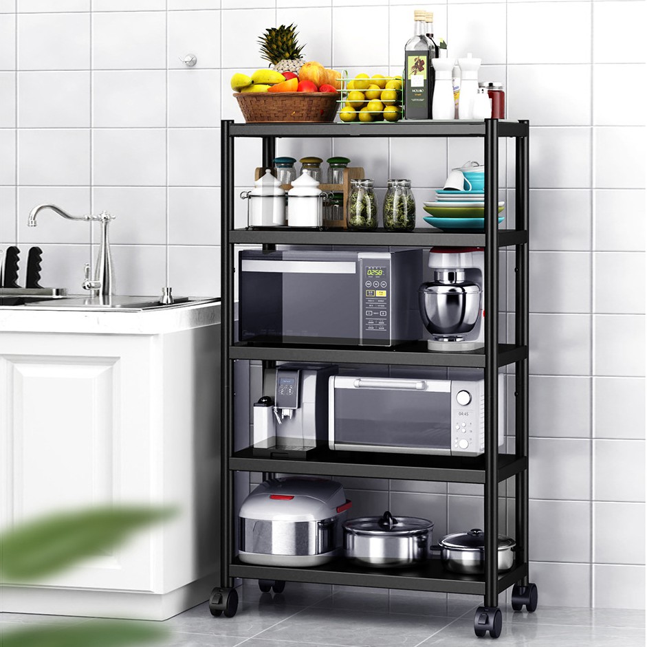 [ 𝐒𝐈𝐙𝐄 𝐓𝐎 𝟖𝟎 ] Kệ Để Đồ Đa Năng Sơn Đen Cao Cấp VANDO, Giá Để Đồ Nhà Bếp, Phòng Tắm, Kệ Trang Trí Gia Đình