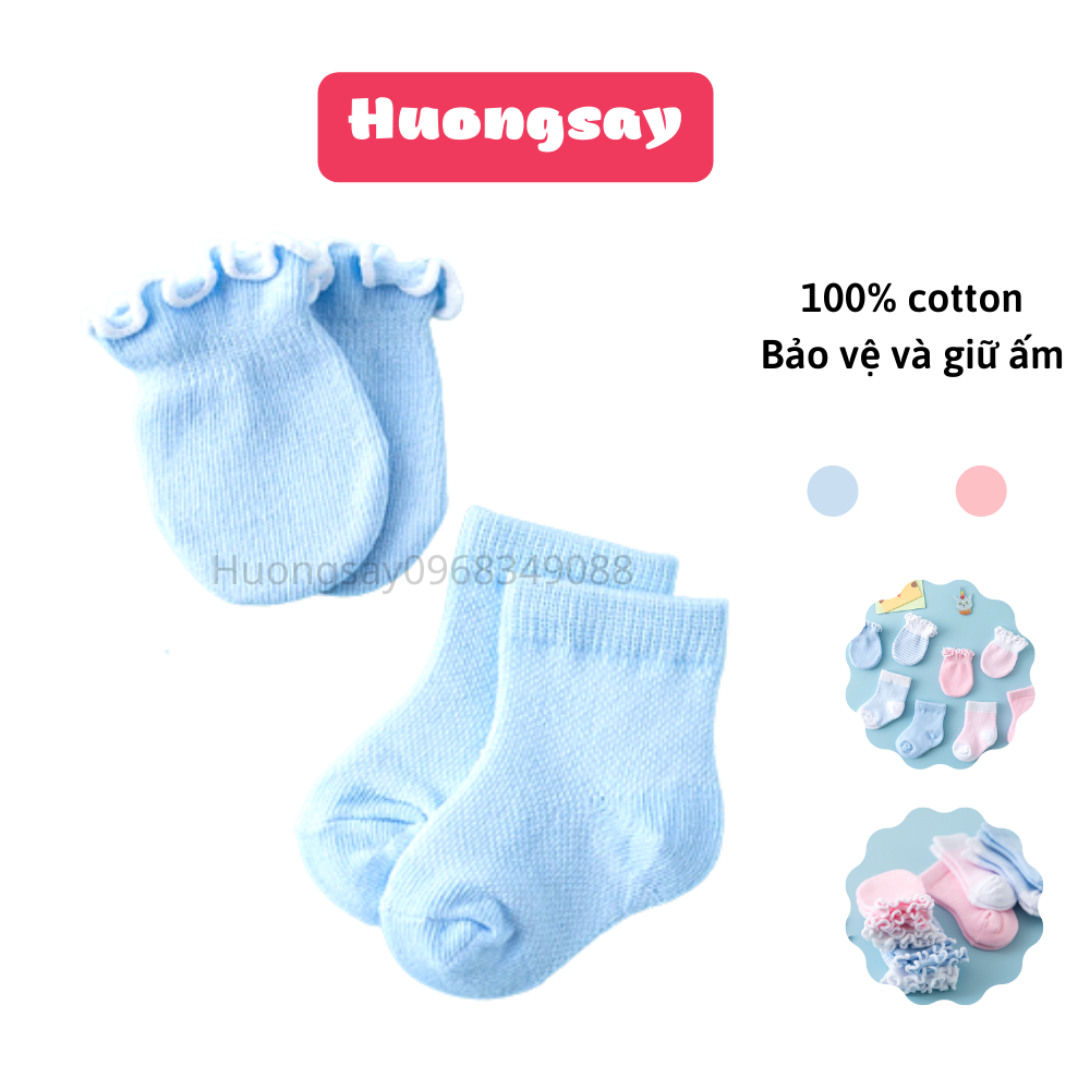 Set bao tay và tất cho trẻ sơ sinh chất len
