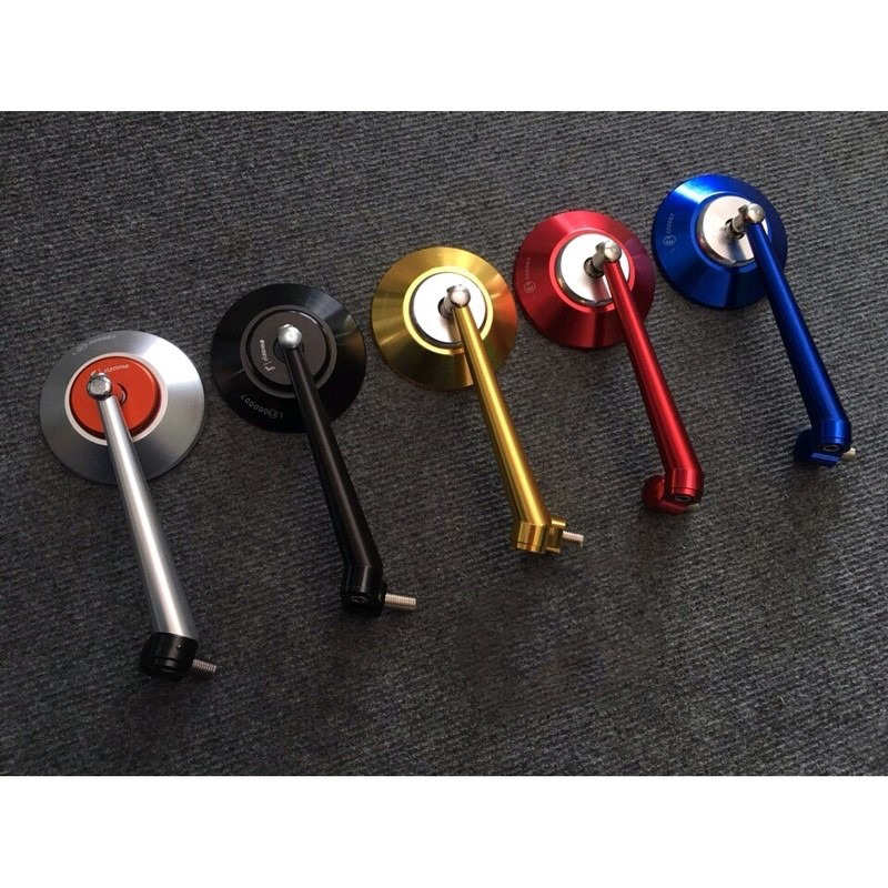 Kính chiếu hậu tròn xe máy gắn xe tay ga xe số chân kính kim loại cực chắc