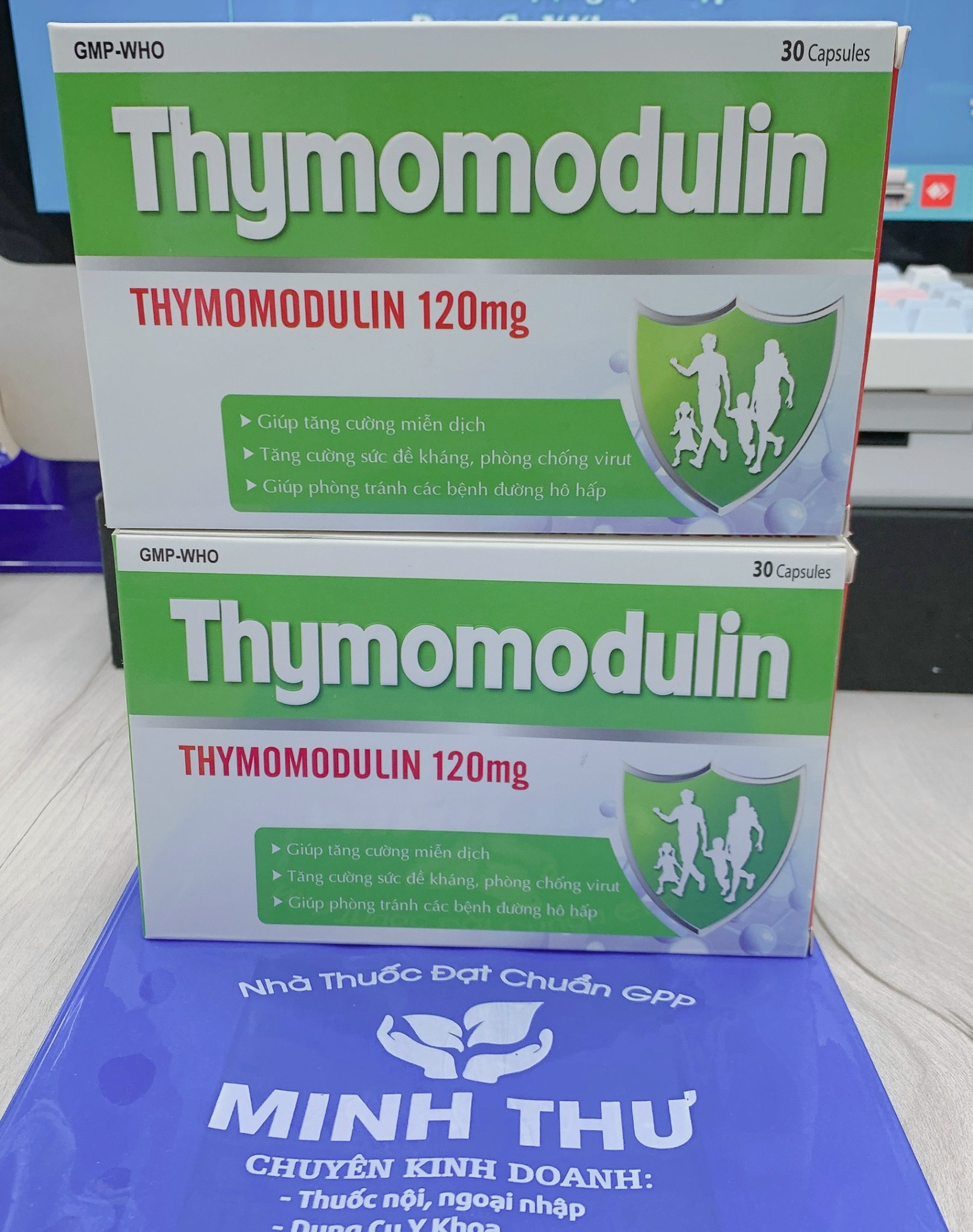 Giúp tăng cường miễn dịch Thymomodulin 120mg hộp 3 vỉ x 10 viên
