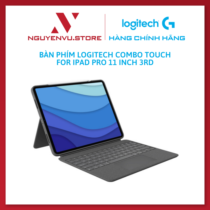 Bàn phím logitech combo touch for ipad pro 11 inch 3rd gen - hàng chính hãng