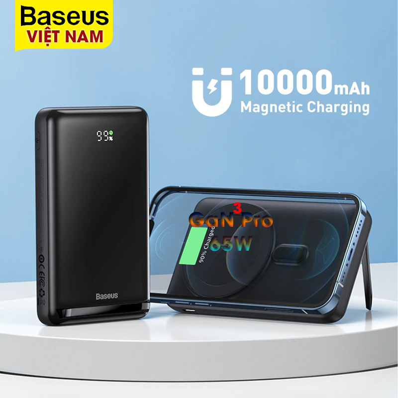 [BẢO HÀNH 18 THÁNG] Pin sạc dự phòng không dây từ tính Baseus Fast Charge Power Bank 10000mAh 20W cho Iphone 13 12 pro max