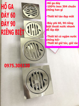 Phễu Thoát Sàn Hố Ga Lược Rác INOX 304 Chống Mùi Hôi HG7 hố ga dày chuẩn inox 304 chống han gỉ