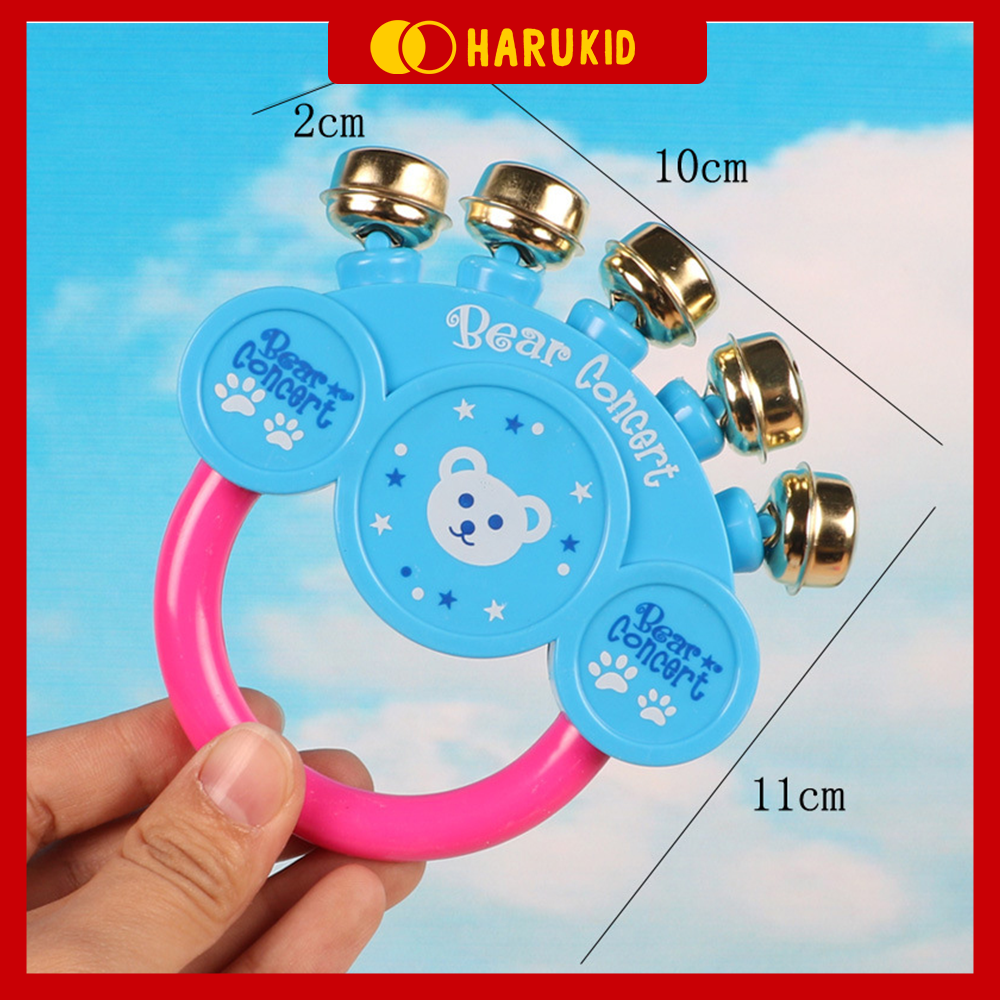 Đồ chơi xúc xắc lục lạc tay cầm có chuông cho bé từ 3 tháng tuổi