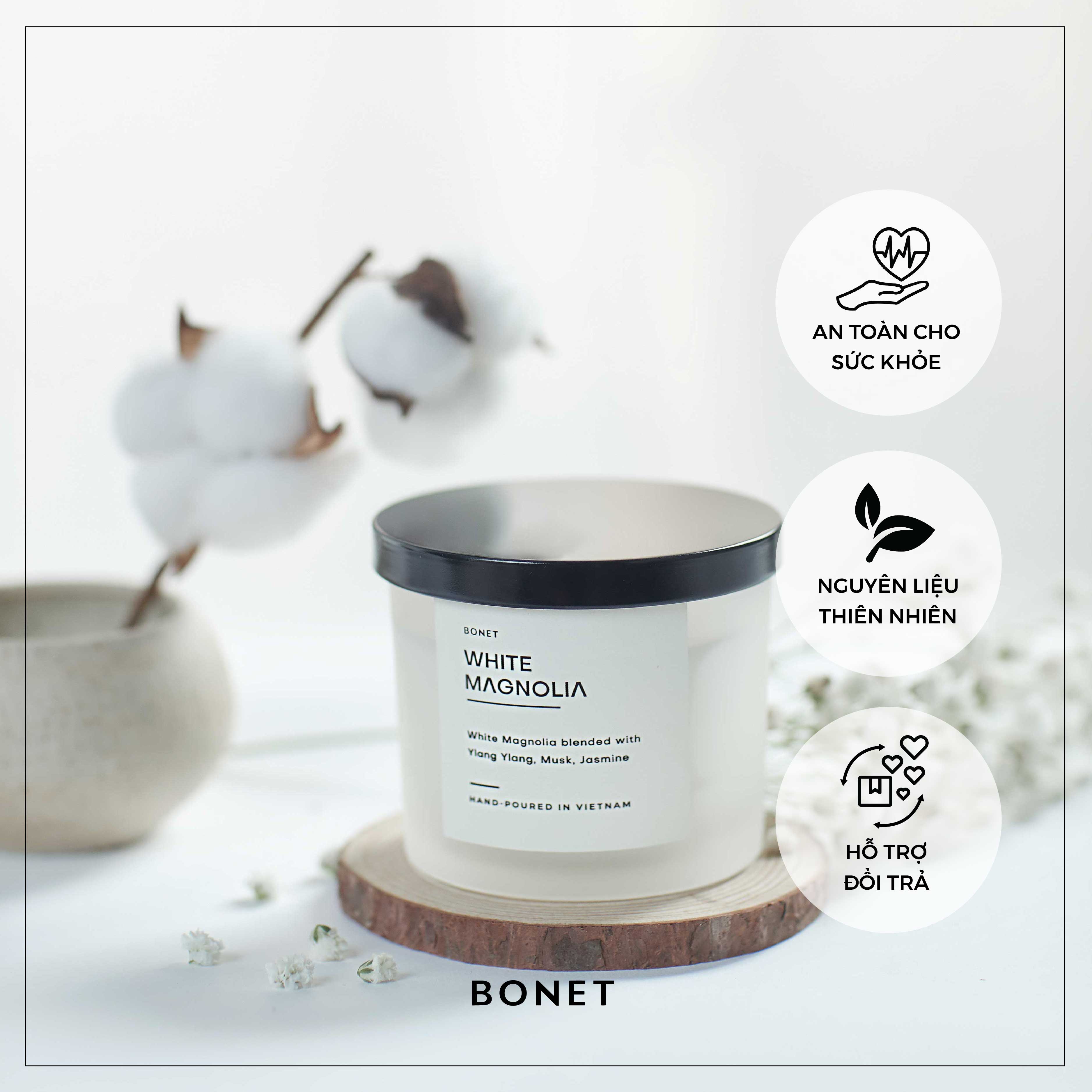 NẾN THƠM BONET HƯƠNG WHITE MAGNOLIA