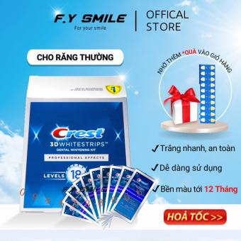Set 7 gói miếng dán trắng răng Crest 3D White Professional - Dán trắng răng tại nhà 7 ngày
