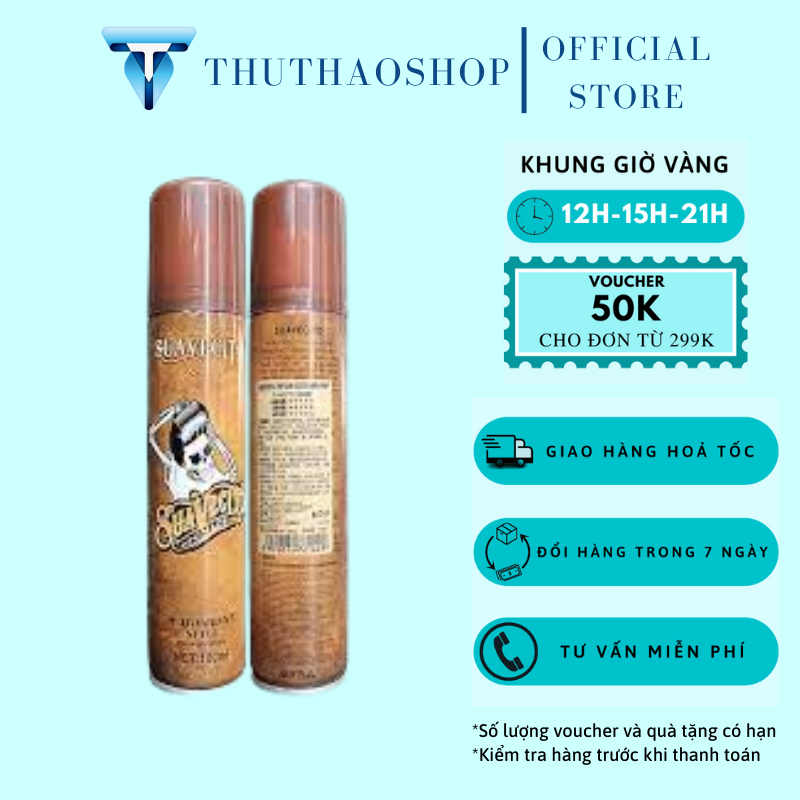 Gôm xịt tóc giữ nếp tóc cứng suavecito 400ml