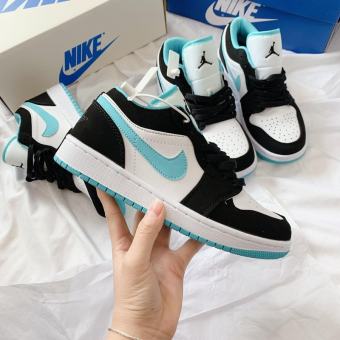 giày Jodan xanh Ngọc thấp cổ⚡️FREESHIP⚡️,giày JD 1 xanh ngọc phối đen cao cấp