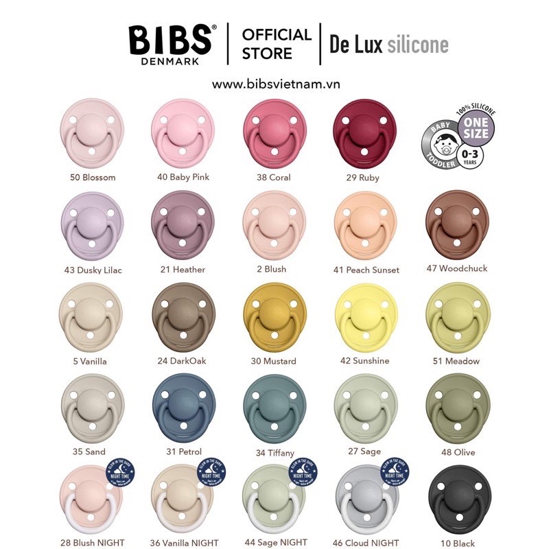 Ti giả bibs/ ti ngậm bib cao su mềm - tặng kèm nắp trứng