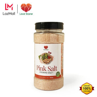 Muối ăn (Pink Salt) Himalaya Love Stone ( 500g ) – Theo Tiêu Chuẩn Muối Ăn Bộ Y Tế