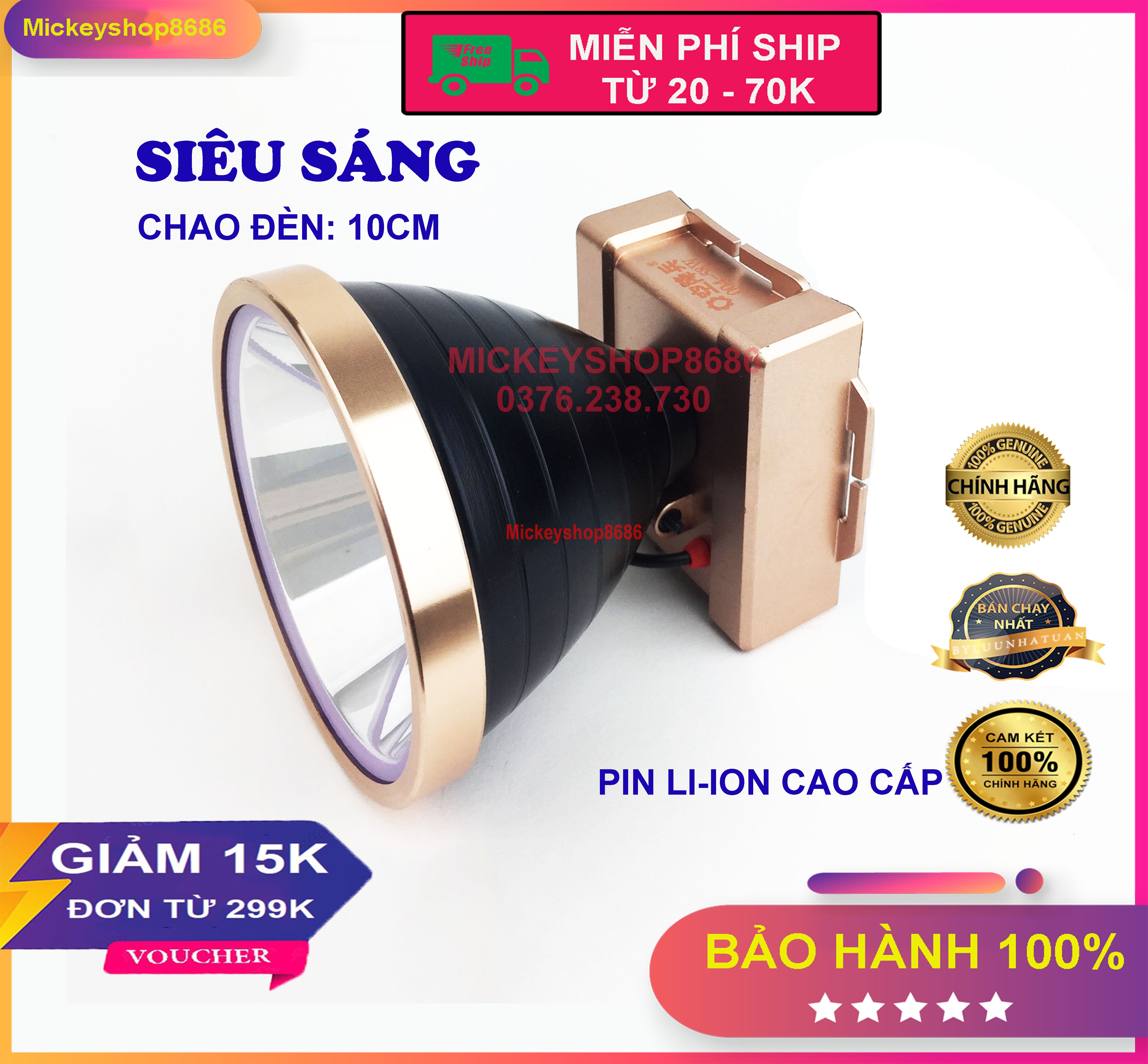 Đèn pin đội đầu 004 đèn pin đội đầu siêu sáng kongjiangbing 004 led chiếu xa chống nước ánh sáng vàng và trắng đèn đeo đầu soi ếch