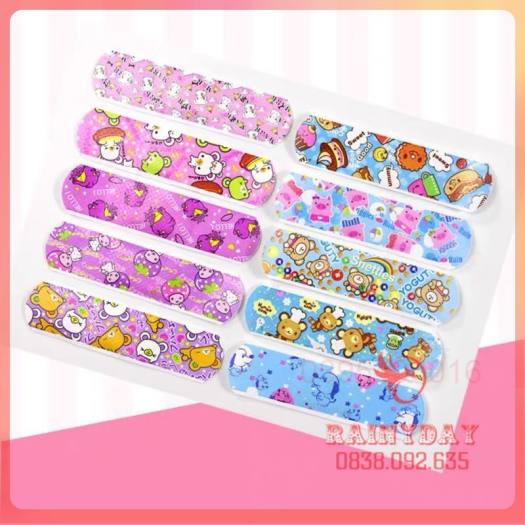 Băng gâu dán băng keo cá nhân cute dễ thương hoạt hình thú ngộ nghĩnh cho bé - COMBO 100 miếng