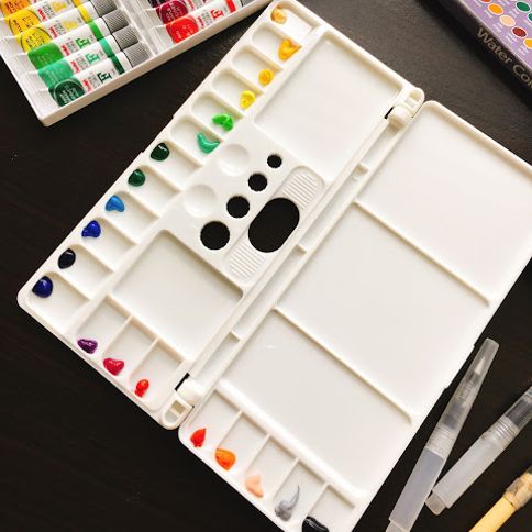 Budget Watercolor / Water Color Colour Palette Watercolour Plate Pallet