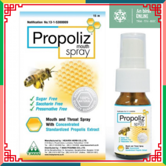 Xịt họng giảm ho keo ong Propoliz Mouth Spray Thái Lan 15ml