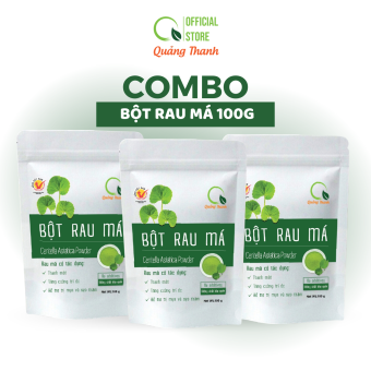 Combo Gói Bột Rau Má Quảng Thanh Loại 100g - Thanh nhiệt, mát gan, giảm mụn - Nguyên chất 100%