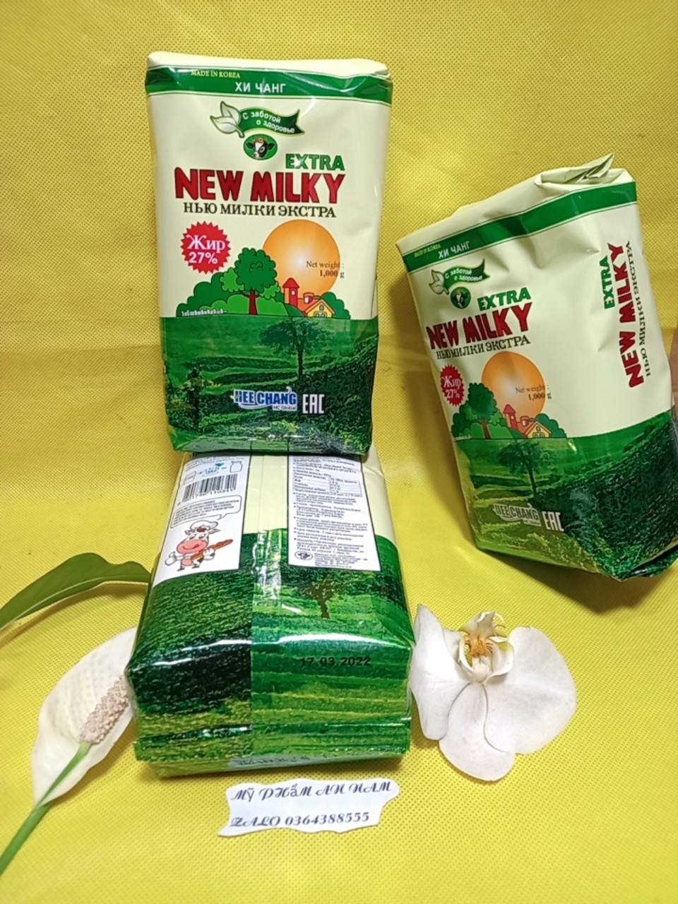SỮA BÉO NGA NEW EXTRA MILKY BỊCH 1KG DATE MỚI NHẤT 2024 Sữa Béo Nga New Milky Extra 1kg date 1/2024 FEREESHIP
