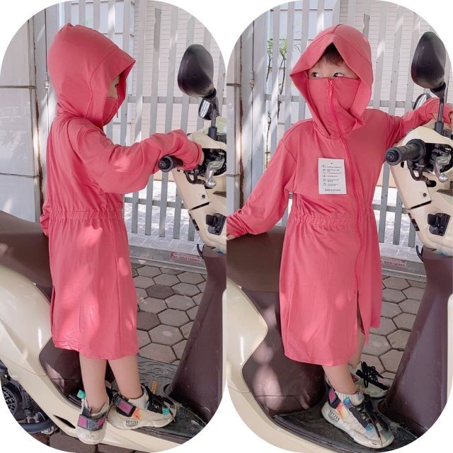 Áo Chống Nắng Thông Hơi ,Chống Tia UV Dáng Dài Cho Bé