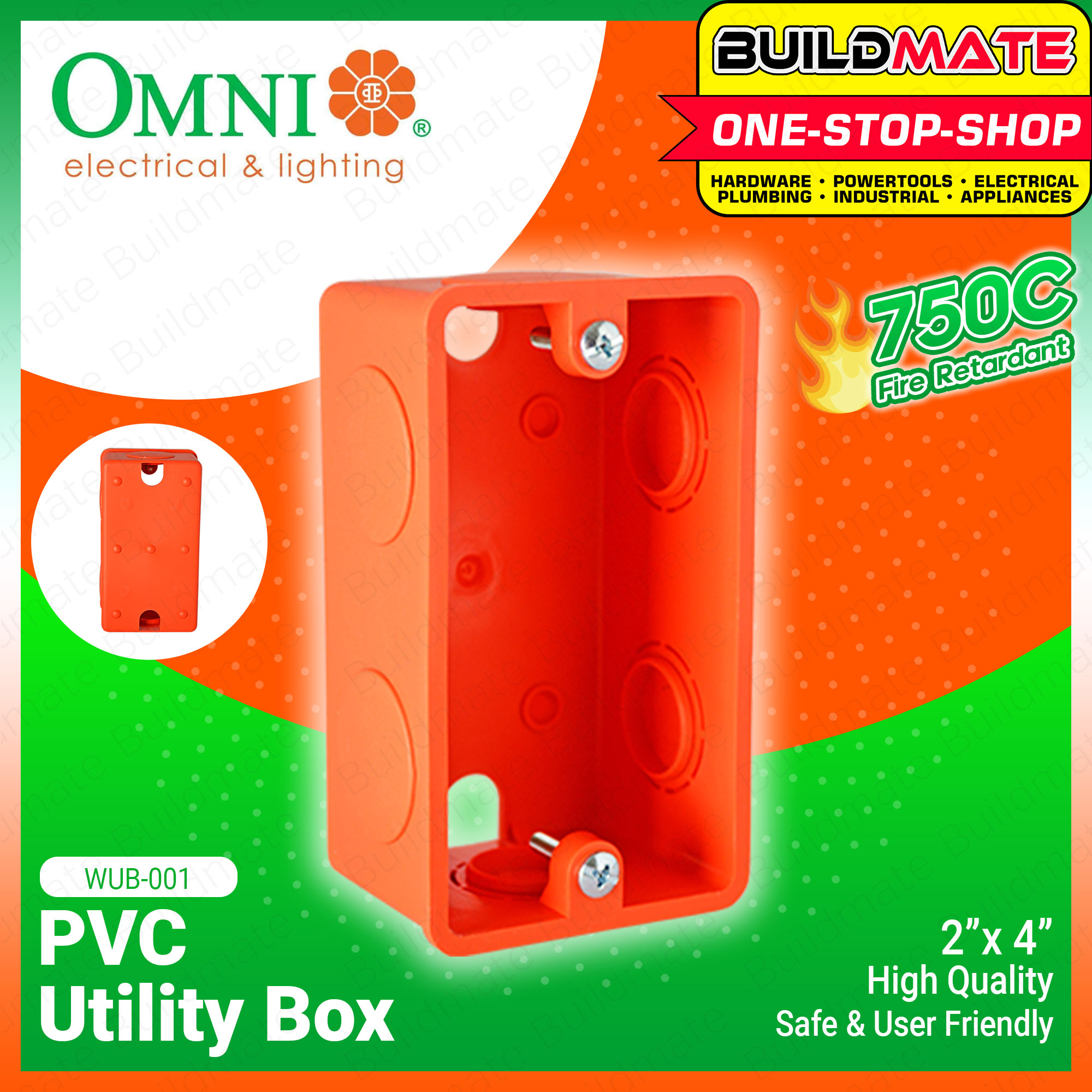 Omni Surface Type PVC Junction Box Shock Resistant WSJ-001