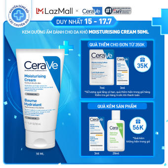 Bộ sản phẩm Cerave Kem dưỡng ẩm dành cho da khô và sữa rửa mặt làm sạch sâu cho da khô 20ml