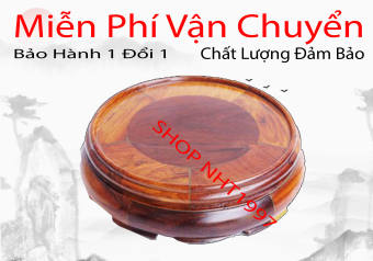 Kỷ đế tròn gỗ hương đỏ Kỷ tròn-Đôn tròn không chân-Đế bát hương (đồ thờ gỗ, kê bát hương)