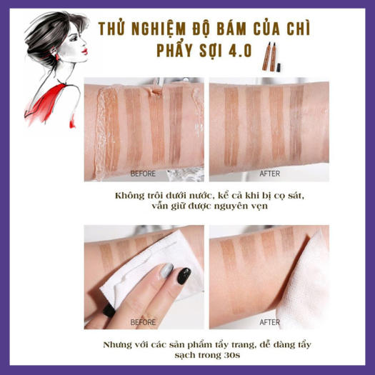 [HOT TREND] Kẻ Chân Mày Chì Kẻ Chân Mày 4D Không Thấm Nước Bền Màu Sắc Nét Như Xăm Bút Chì Kẻ Chân Mày Phẩy Sợi 4 D OPEN SHOP