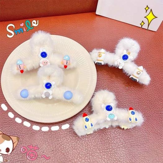 kẹp tóc☞●♞  Kẹp tóc càng cua vải lông phong cách Hàn Quốc xinh xắn cho nữ