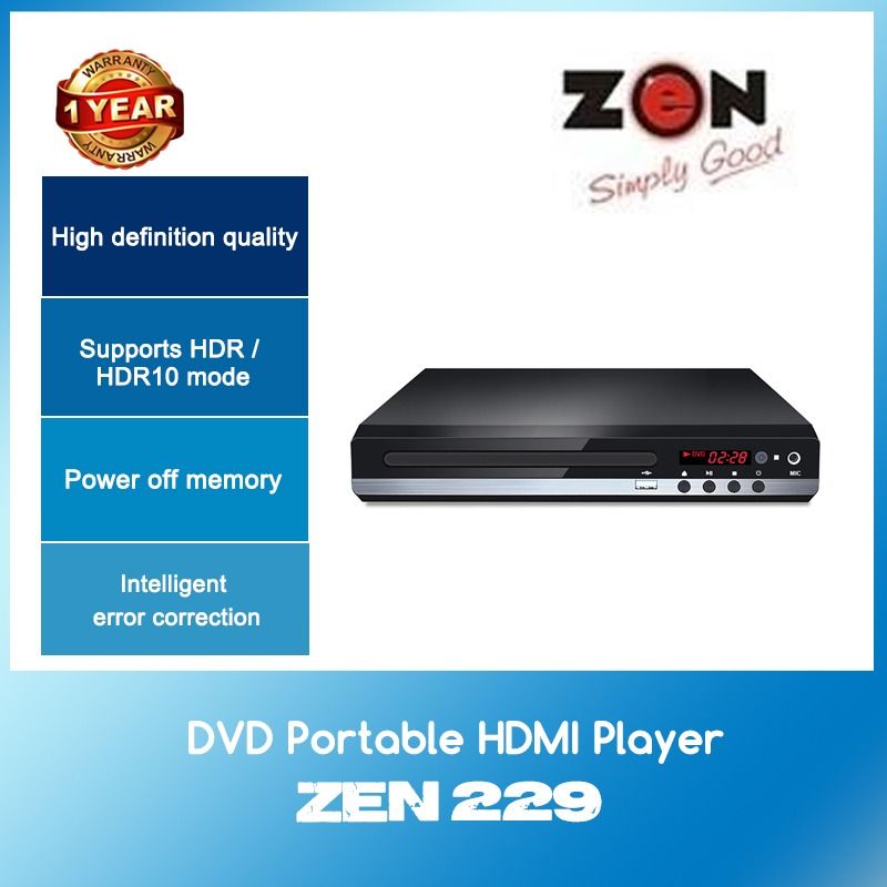 Zen Portable Dvd Player Led Tv Ns 1129 (13.8 Inch) | Lazada Singapore
