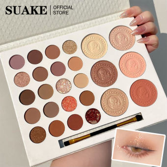 SUAKE Bảng Phấn Mắt 26 Màu Bảng Phấn Mắt Lì Lấp Lánh Kèm Cọ