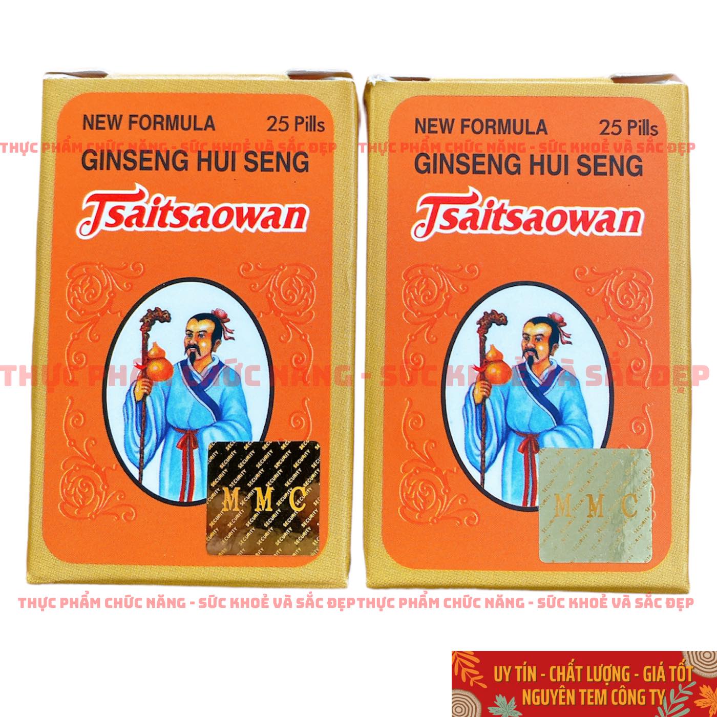 Combo 2 lọ ginseng hui seng tsai tsao wan - 25 viên nhân sâm hồi sinh tái tạo hoàn