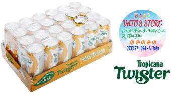 Thùng 24 lon nước cam ép Twister Tropicana 320ml / Lốc 6 lon nước cam ép Twister Tropicana 320ml
