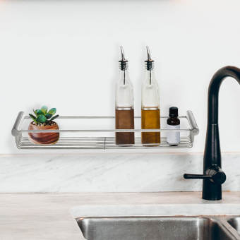 HomeBase WS Kệ treo tường phòng tắm thép không gỉ Thái Lan W40xD6xH13.5CM