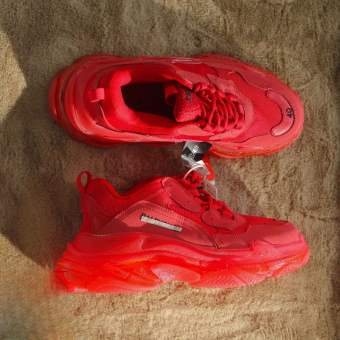 Giày Thể Thao Sneaker Nam Nữ Balen Đế Khí Đỏ Mận