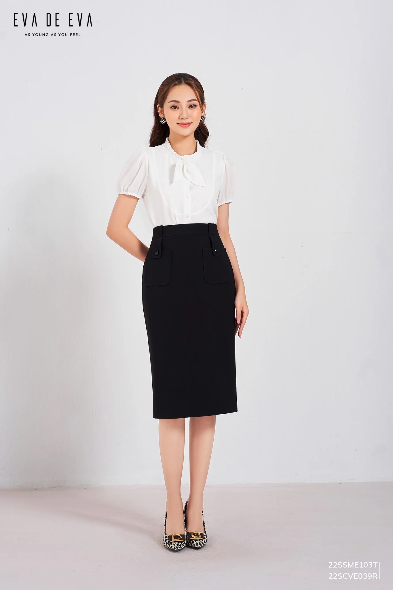 Chân váy bút chì công sở eva de eva 22scve039r