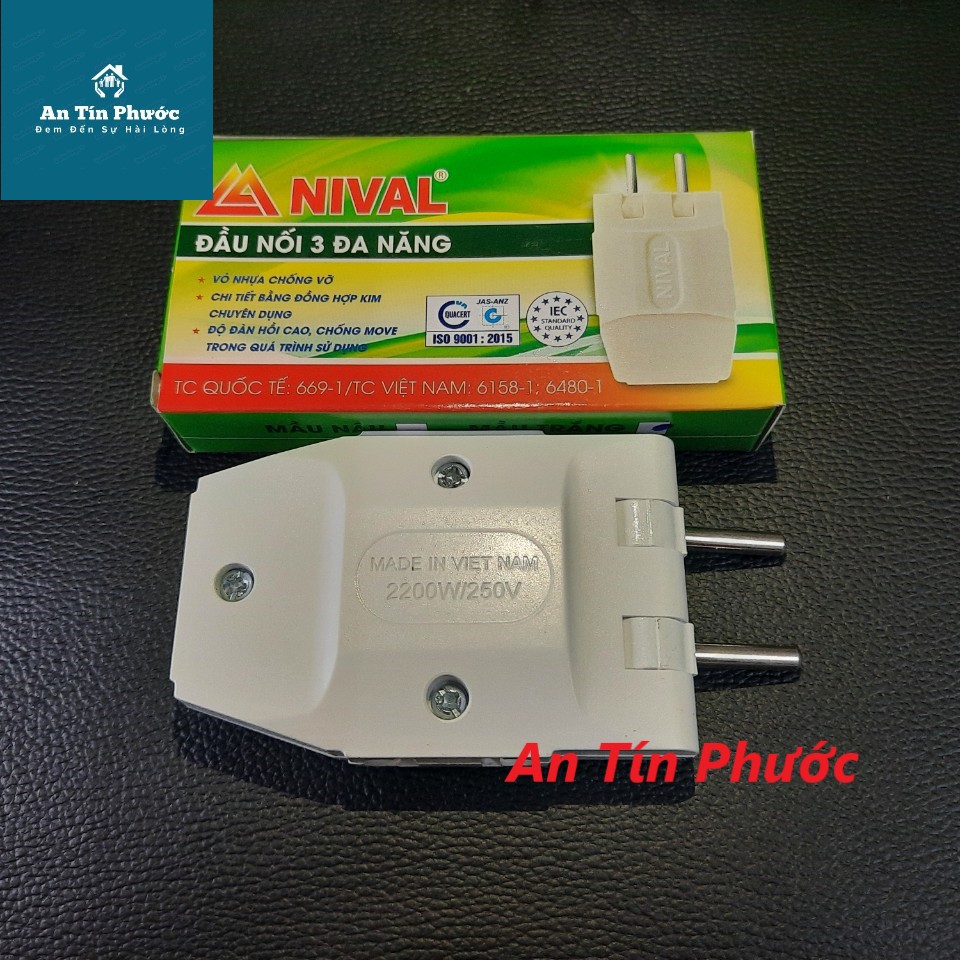 Phích chuyển 1 ra 3,ổ cắm chia 1 ra 3 nival