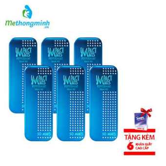 Kẹo bạc hà không đường Impact Mints 9g (tặng kèm 6 gói Tempo)