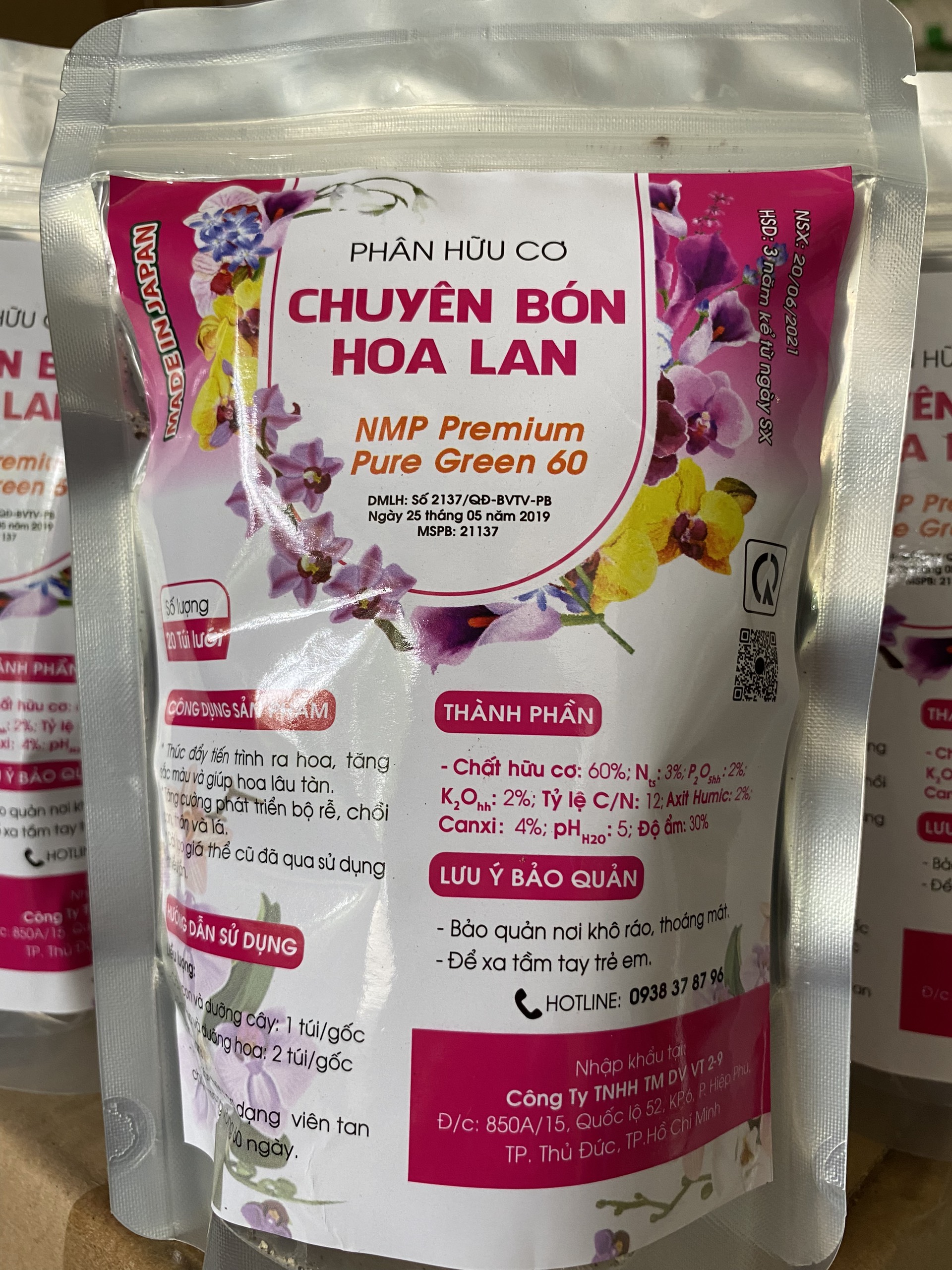 Phân hữu cơ nhật tan chậm chuyên bón cho hoa lan