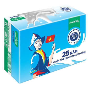 24 Hộp Sữa Tươi Tiệt Trùng Dutch Lady Cô Gái Hà Lan Có Đường (24X180ml)