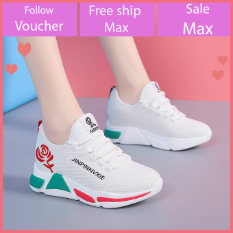 Giày sneaker thể thao nữ buộc dây phong cách hàn quốc màu đen, trắng size 36 đến 40 V179