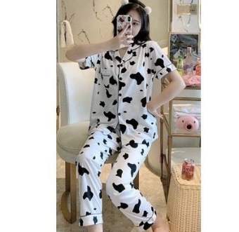Set Bộ Pijama Bò Sữa CD From Rộng Unisex  , Đồ Bộ Mặc Nhà Của Nữ Siêu Đẹp, Dễ Thương.T33