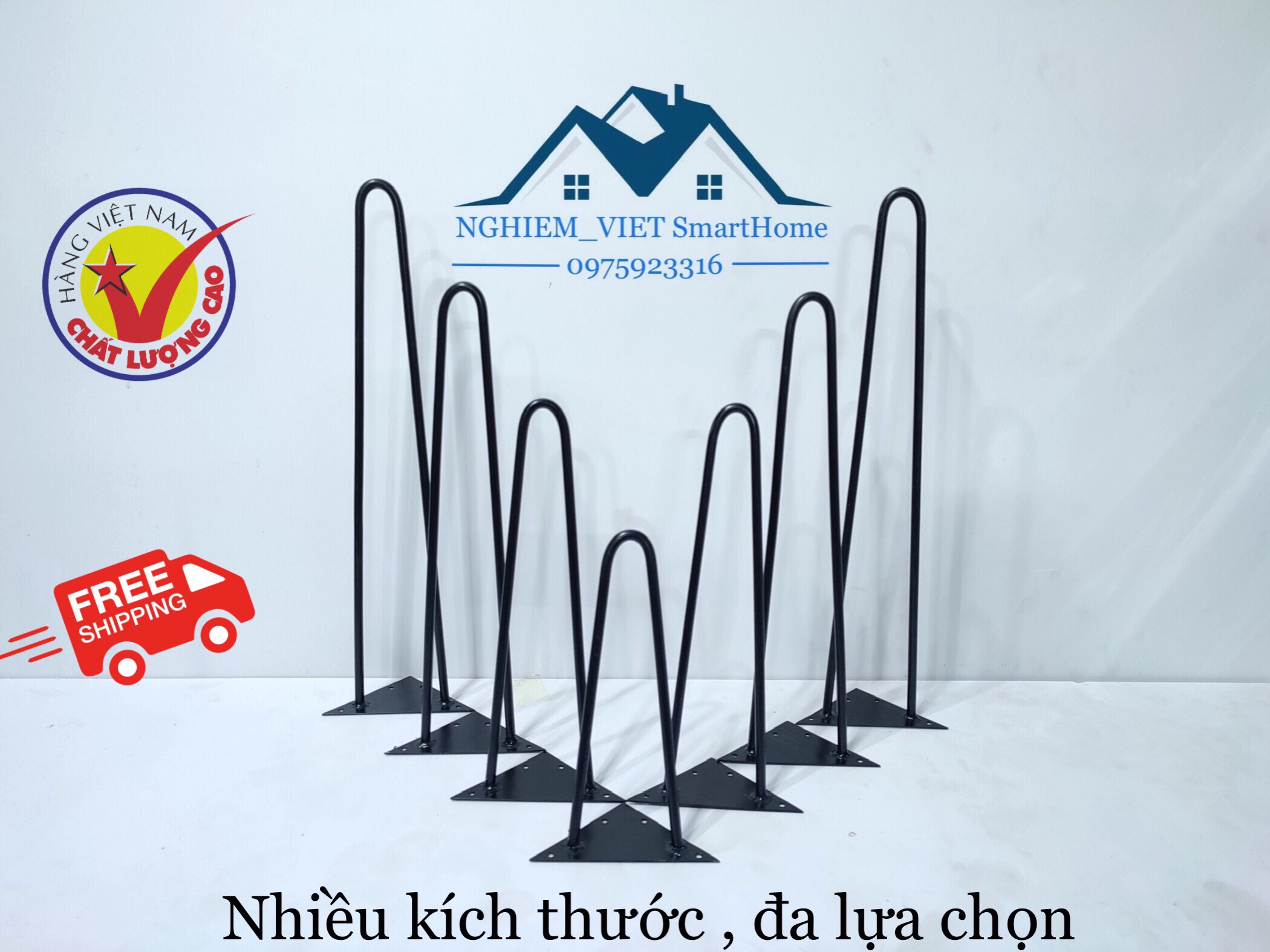 chân bàn sắt hairpin leg 30cm.40cm.50cm.60cm.70cm